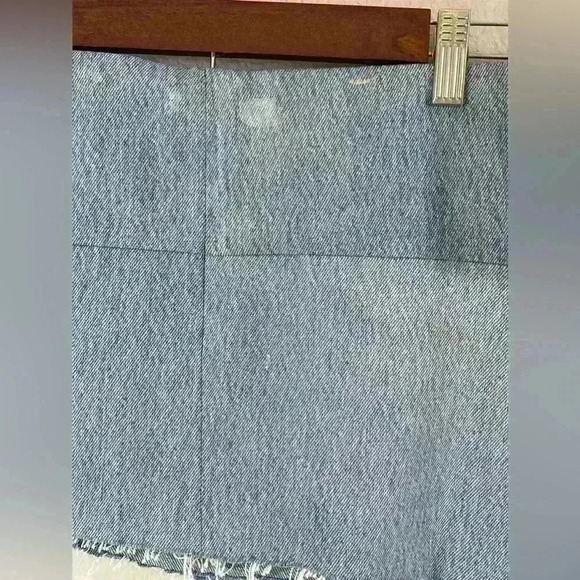 EB Denim Micro Skirt Asymmetrical Raw Hem Women's XS - Picture 4 of 7